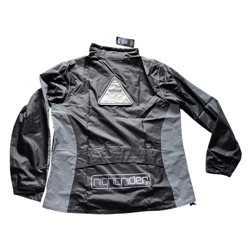 Proviz Nightrider Cycling Jacket Womens Size 8 Running Reflective Black Gray - Picture 2 of 12